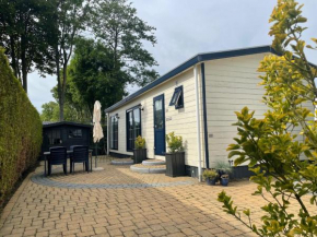 Atmospheric chalet with an unobstructed view, at a holiday park in Friesland